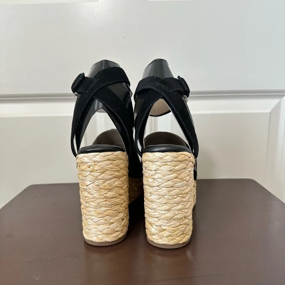 Marc Fisher Nelly Espadrille Ankle Strap Wedge Sandal in a size 9.5